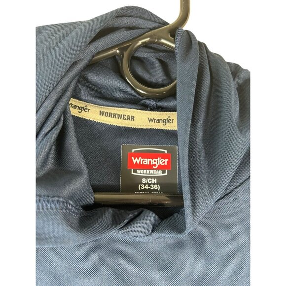 NEW Wrangler Workwear Performance Long Sleeve Sun Protection Hoodie Blue Sz S - Picture 4 of 9